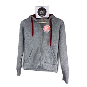 NWT True Rock Women's Gray and Burgendy Hoodie Sweatshirt/Sweatpant Combo Size S